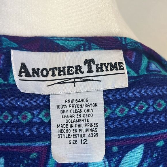 Another Thyme Pull Over Patterned Maxi Dress ~ Size 12 - Picture 4 of 4